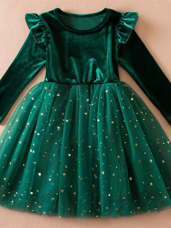 Vestido de tul verde