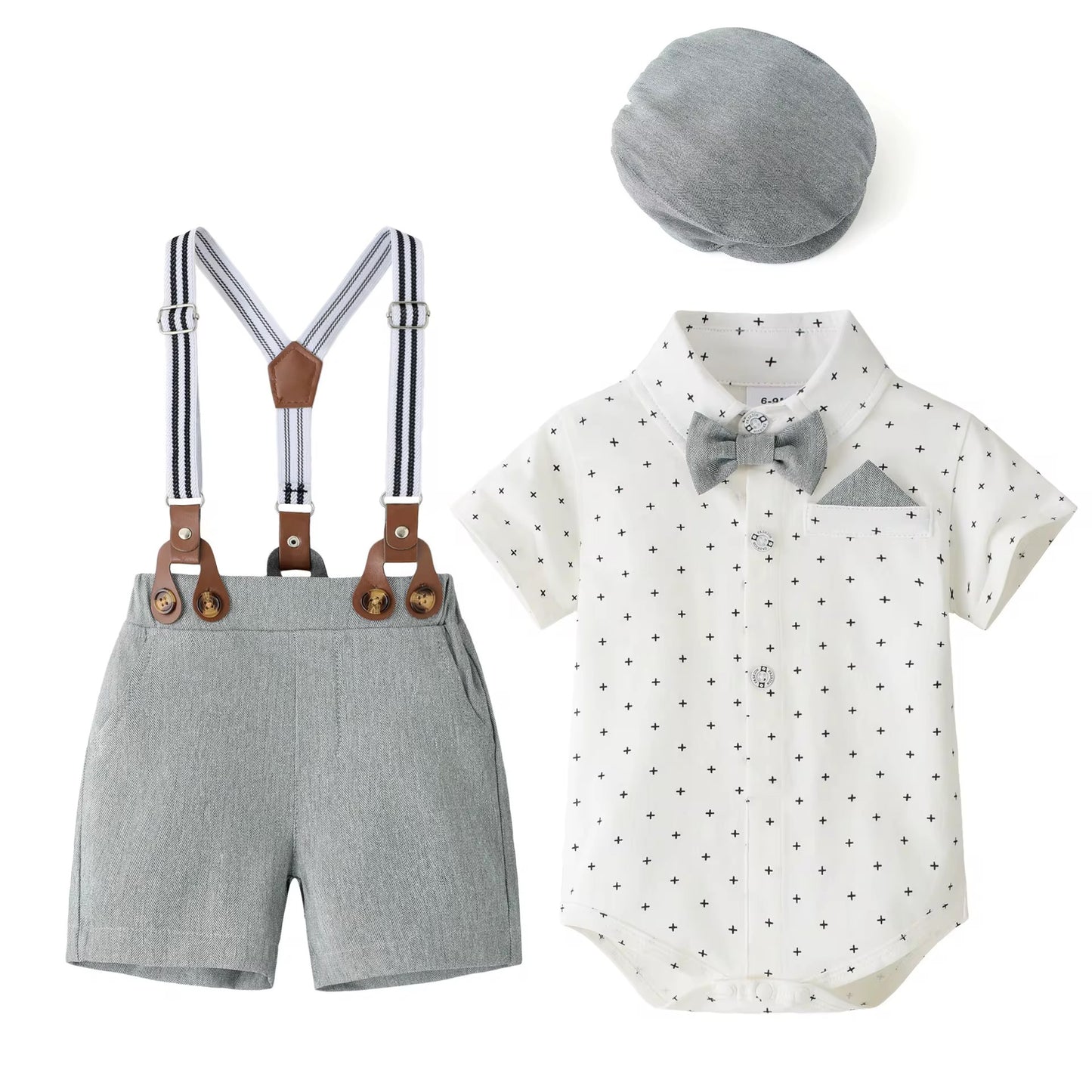 Conjunto de tirantes gris