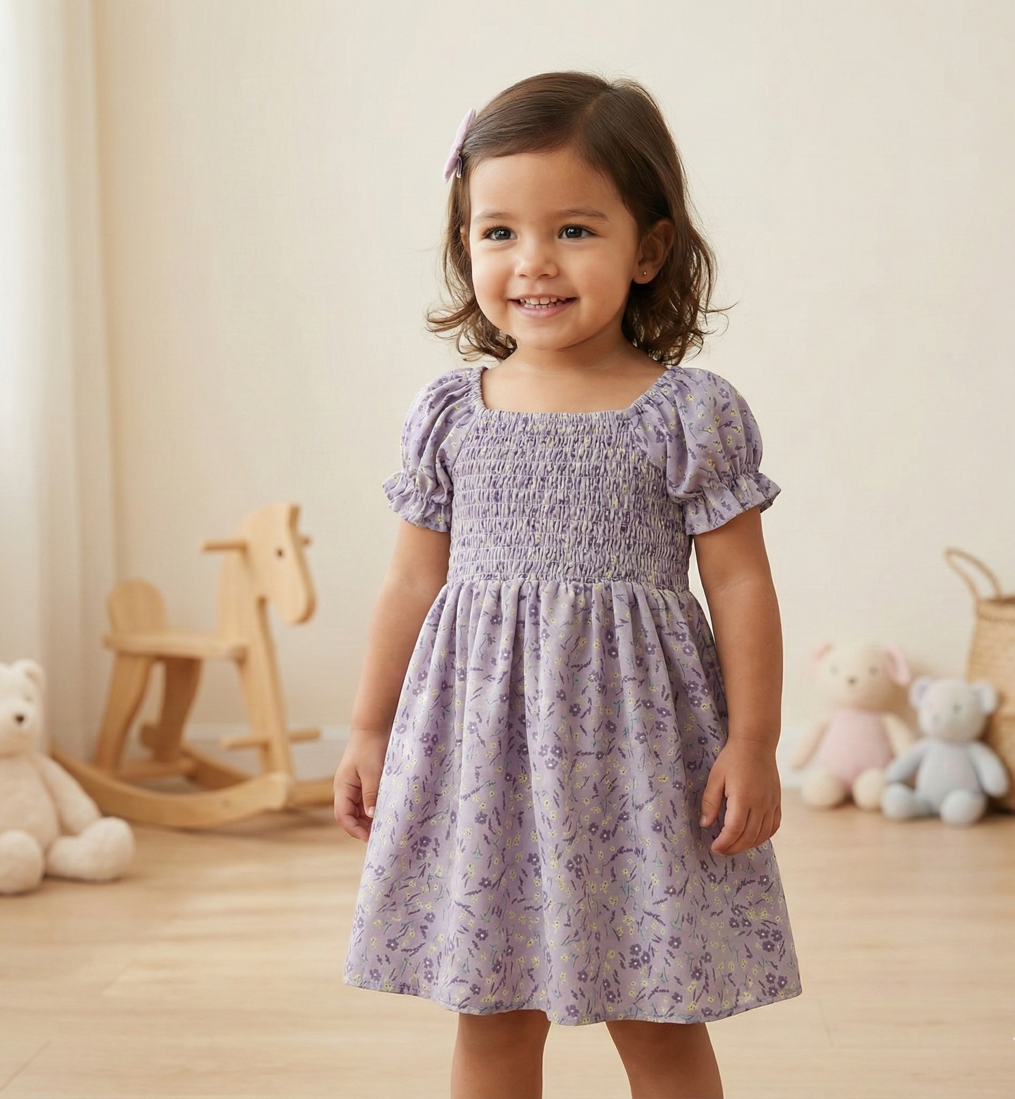 Vestido flores lila