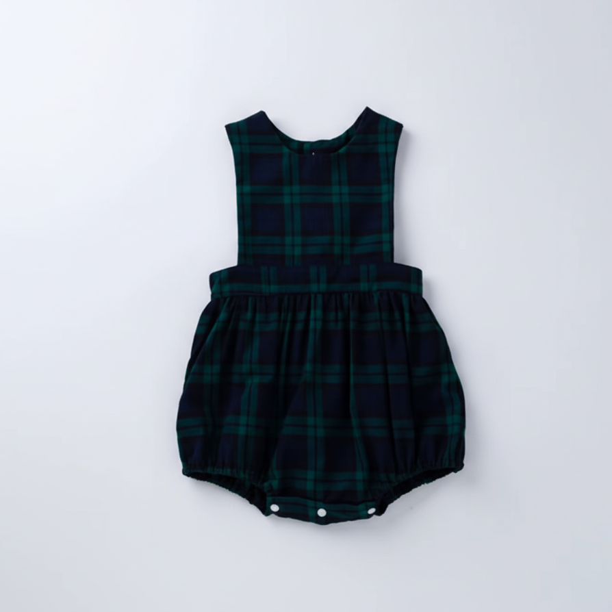 Ropa de cuadros verde