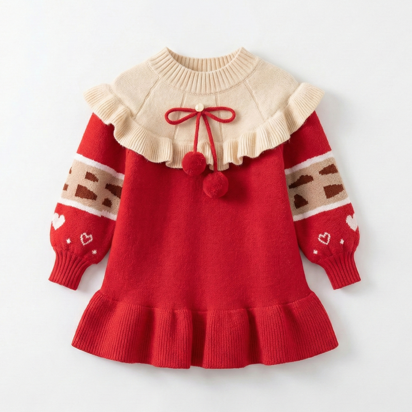 Vestido rojo con solapa