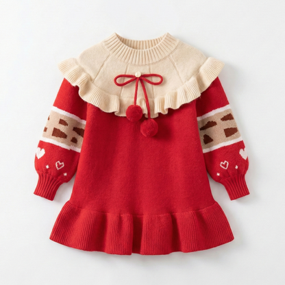 Vestido rojo con solapa