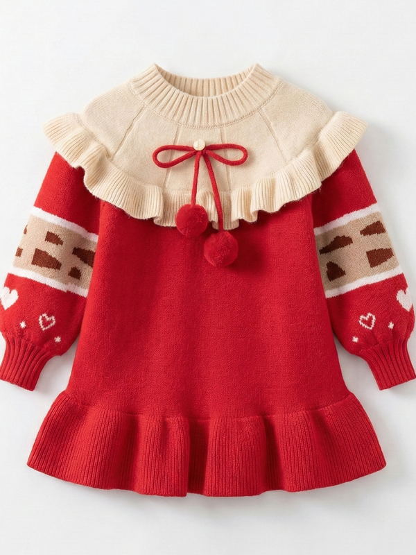 Vestido rojo con solapa