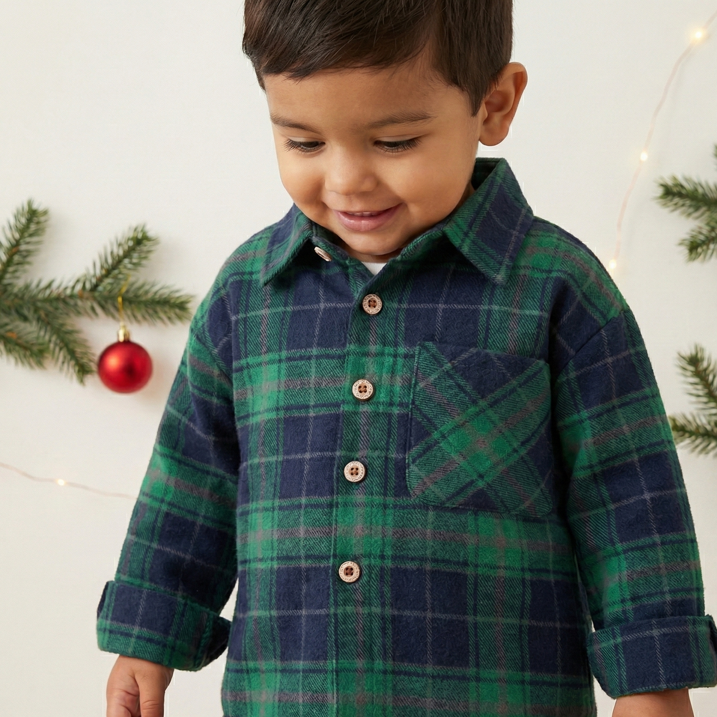 Camisa cuadros verde