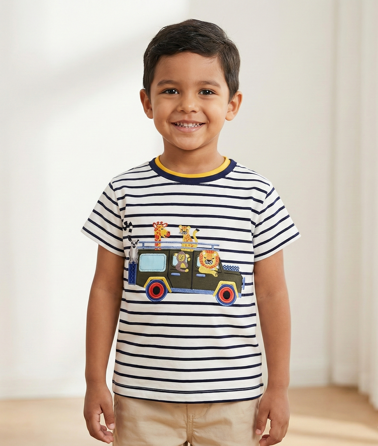 Playera animales carrito