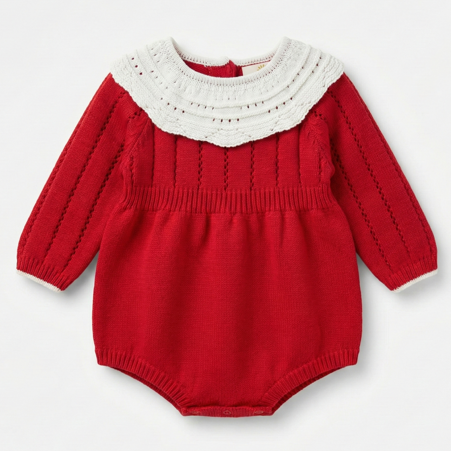 Pañalero rojo con solapa blanca