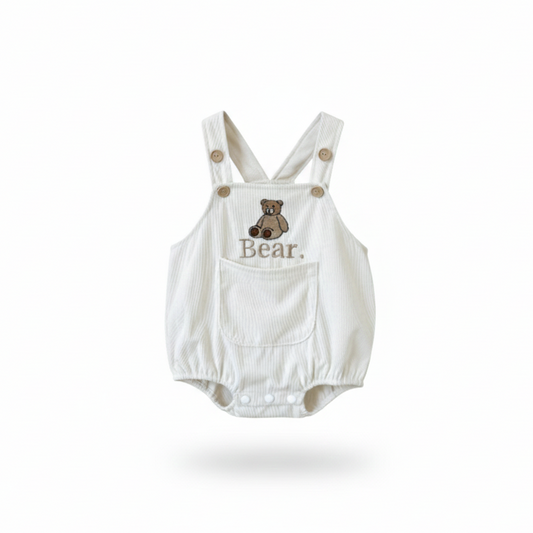 Overol blanco osito