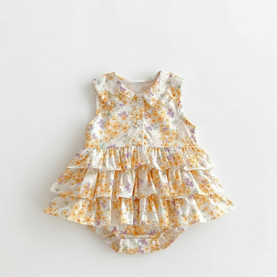 Pañalero flores naranjas