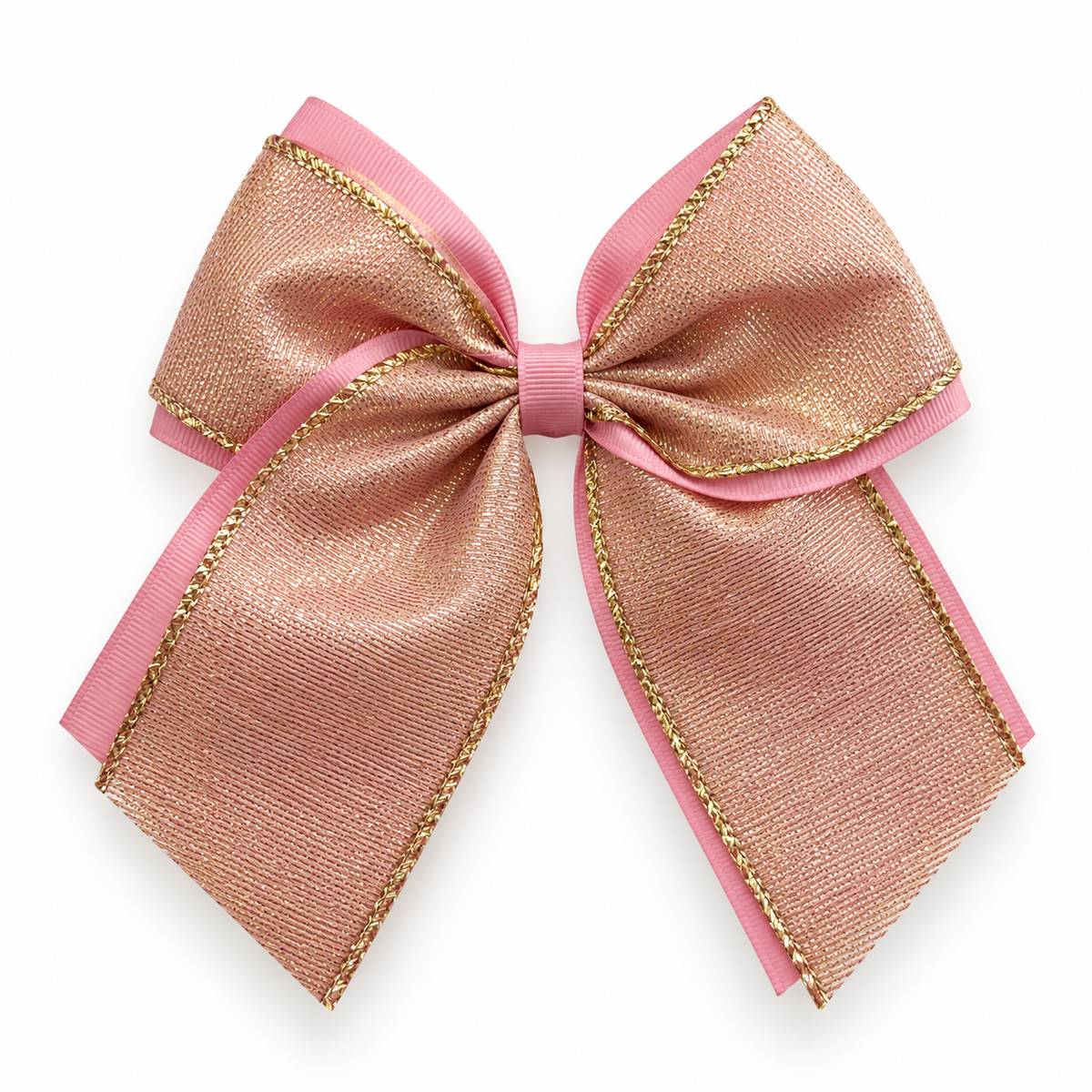 Moño coletero brillante para niña color rosa palo - BABYELLOW