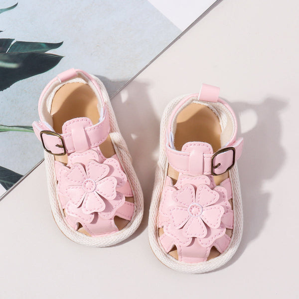Sandalias rosa flores