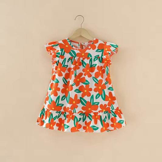 Vestido Floral Naranja