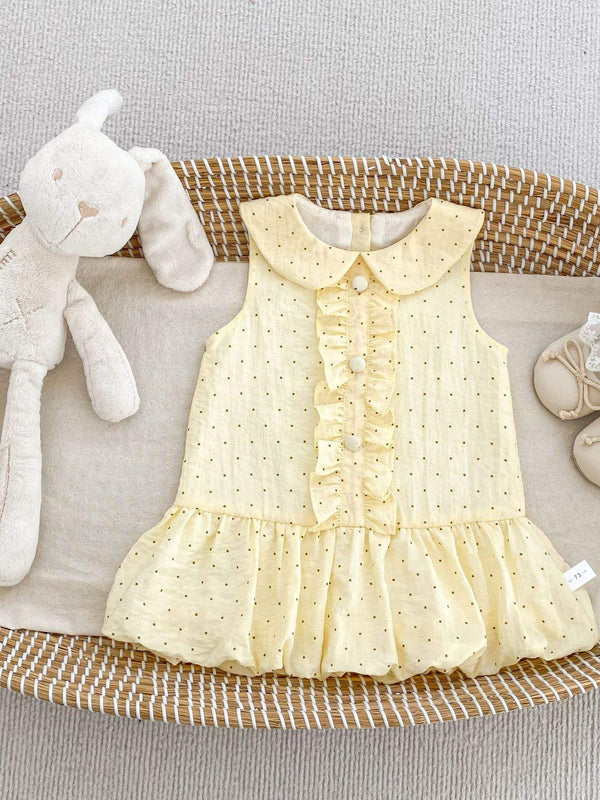 Vestido Amarillo Puntitos