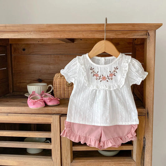 Conjunto Rosa Bordado