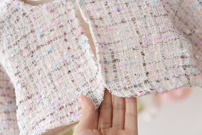 Saco blanco con vestido tul