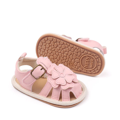 Sandalias rosa flores