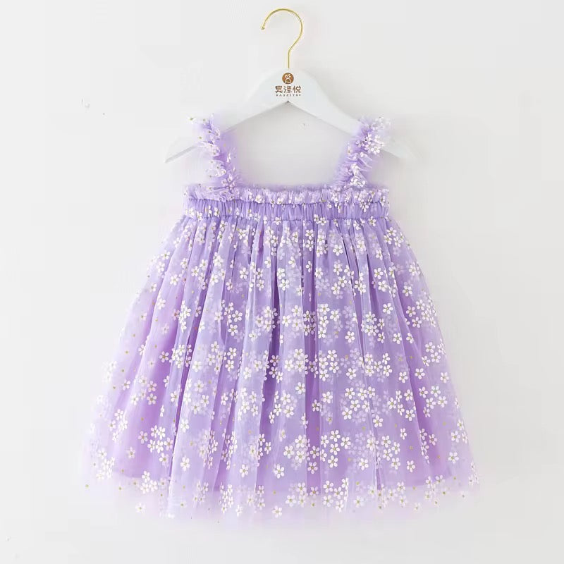 Vestido de tul lila
