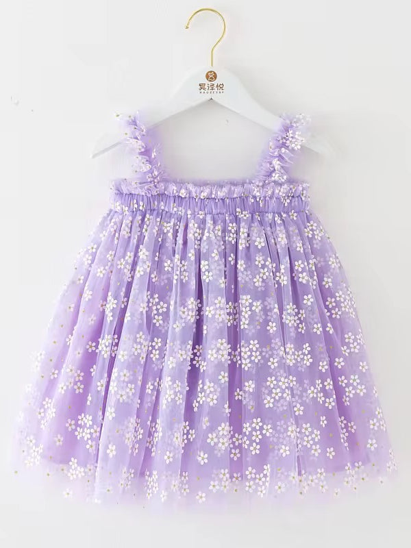Vestido de tul lila