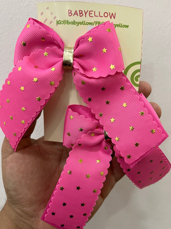 Par de moños estrellas