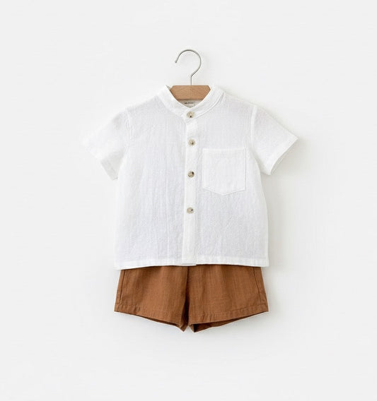 Conjunto camisa blanca short