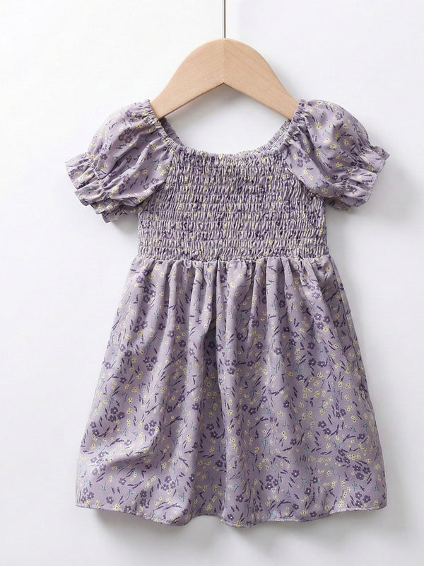 Vestido flores lila