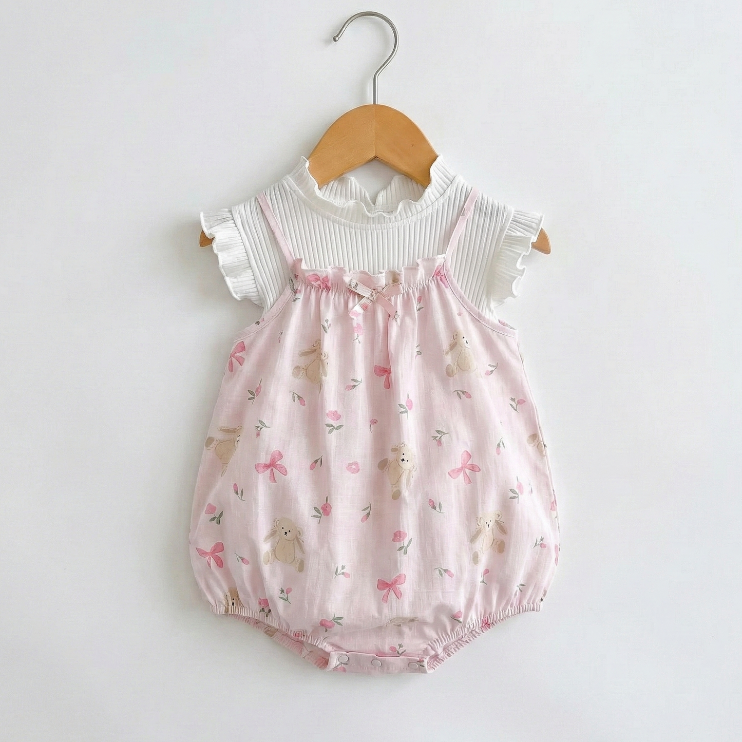 Conjunto Pañalero Conejita Rosa