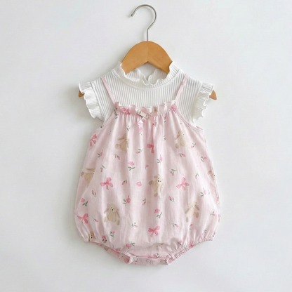 Conjunto Pañalero Conejita Rosa