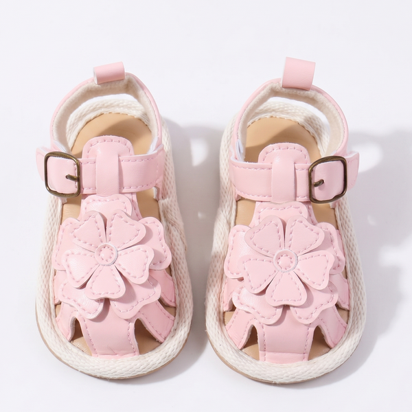 Sandalias rosa flores