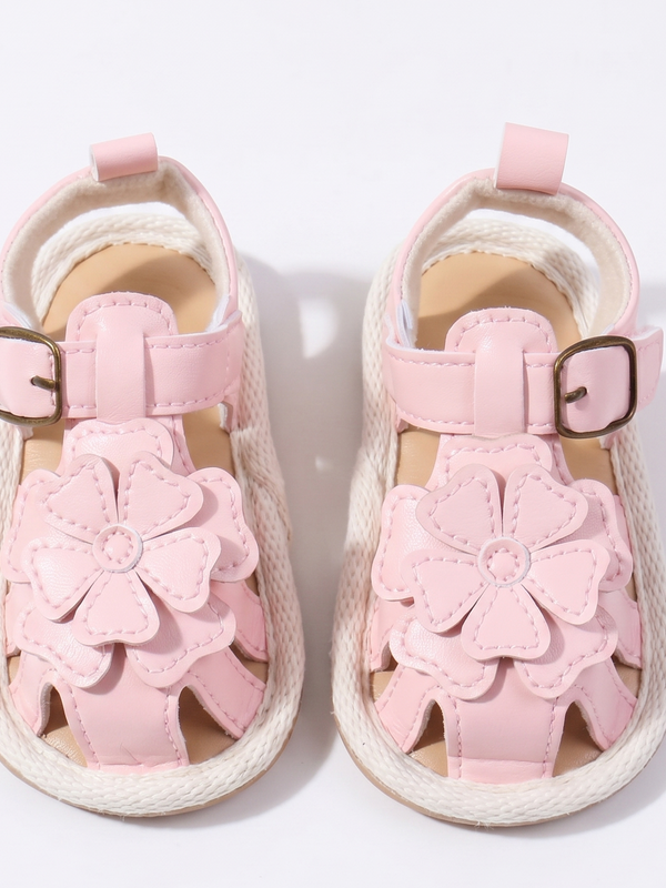 Sandalias rosa flores