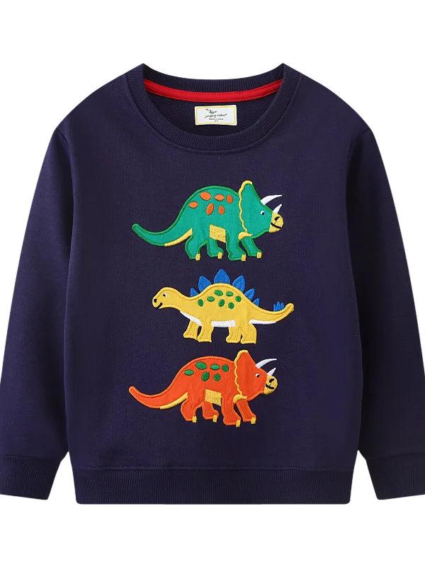 Sueter dinosaurios azul