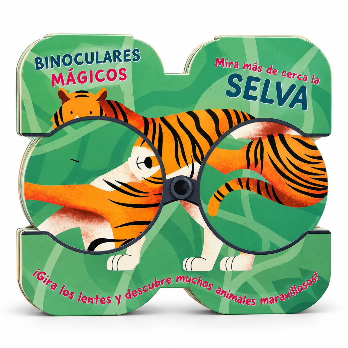 Libro Binoculares Mágicos con tigre en la selva