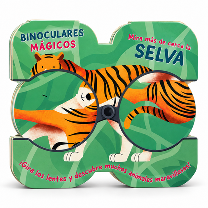 Libro Binoculares Mágicos con tigre en la selva