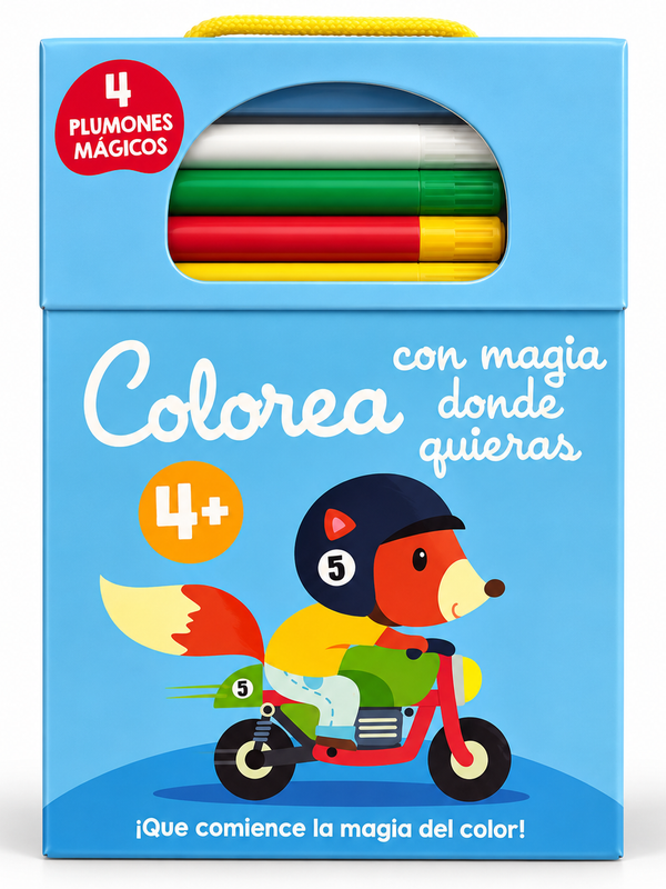 Libro Colorea con Magia con 4 Plumones Mágicos