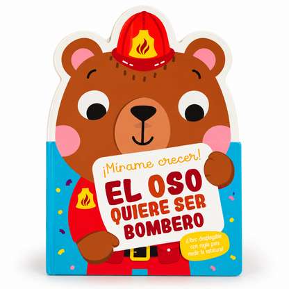 Portada del libro infantil Oso Bombero con forma de osito