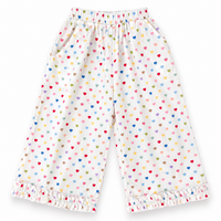 Pantalón de Algodón para Niña – Corazones Multicolor