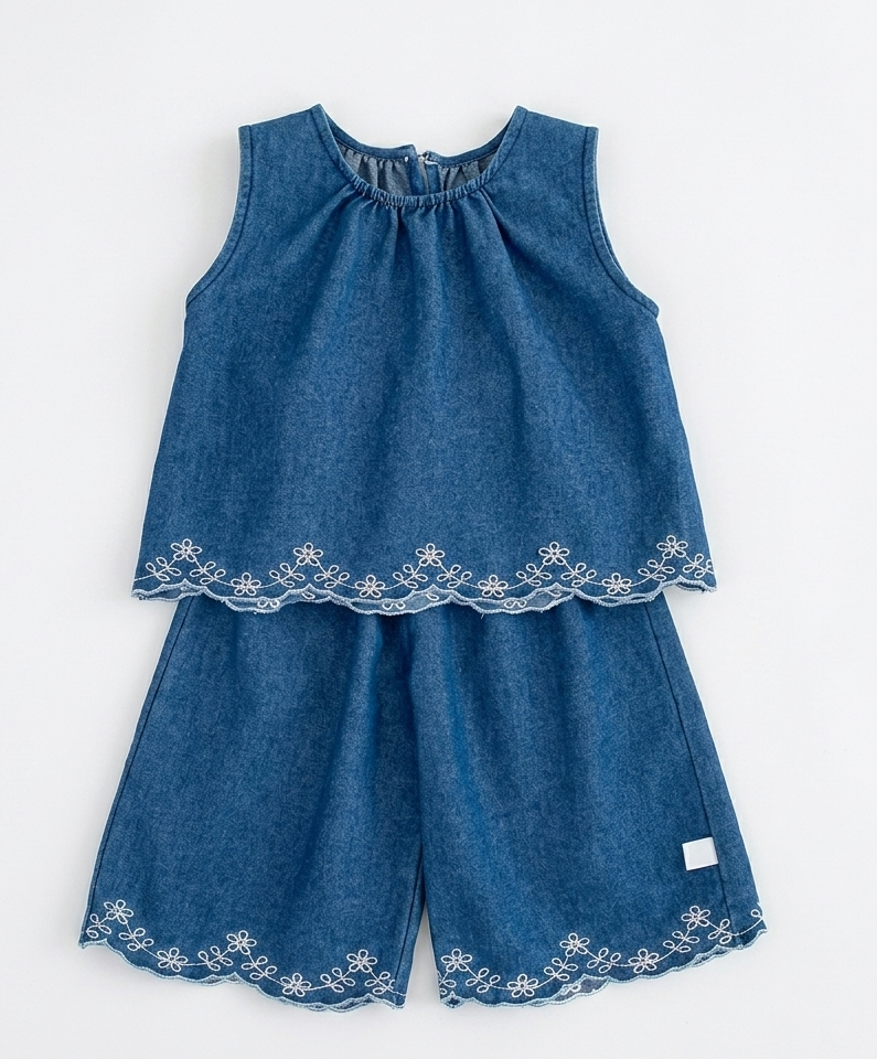 Conjunto Margaritas Denim
