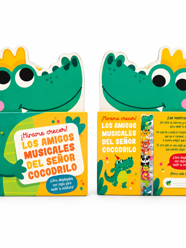 Libro Cocodrilo Musical con Regla de Estatura