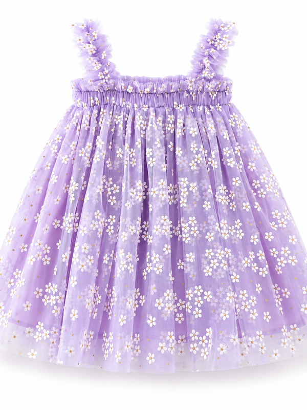 Vestido de tul lila