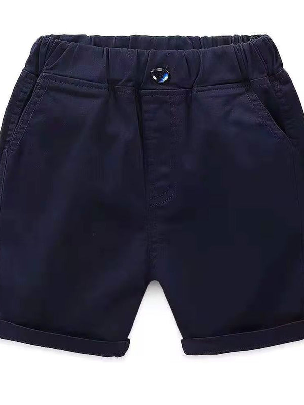 Short de algodon Azul