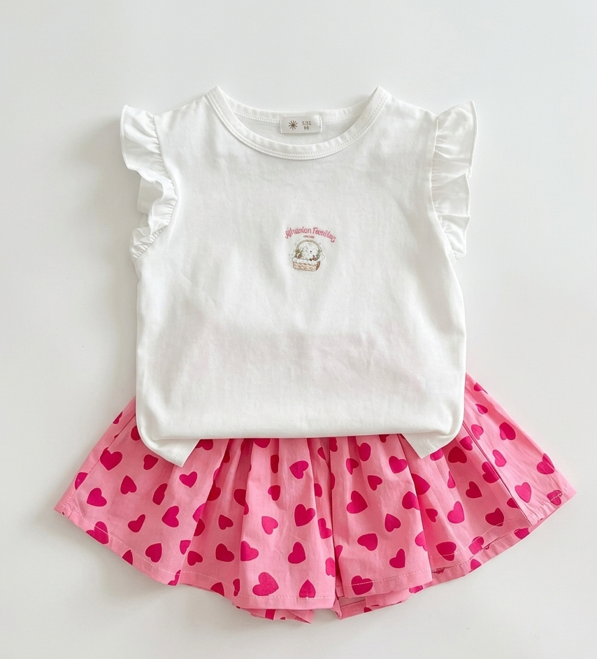 Conjunto conejito corazones