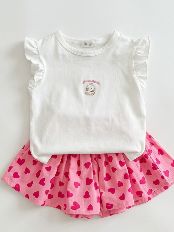 Conjunto conejito corazones