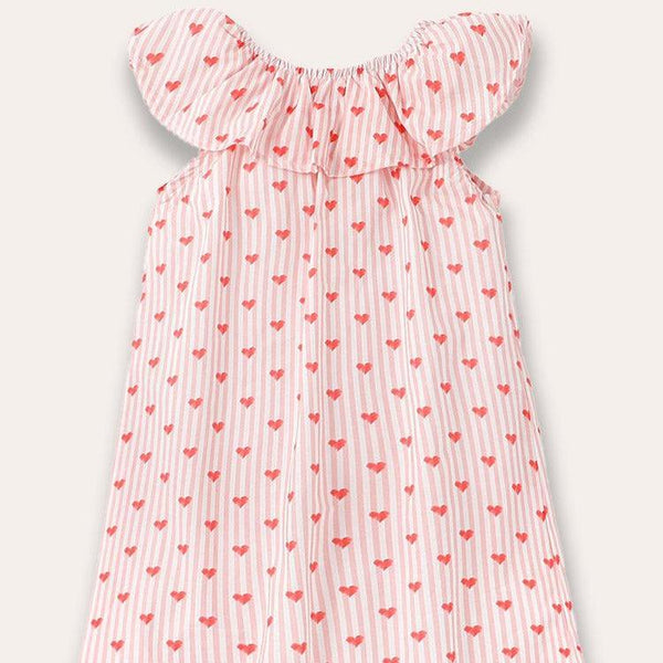 Vestido rosa corazones