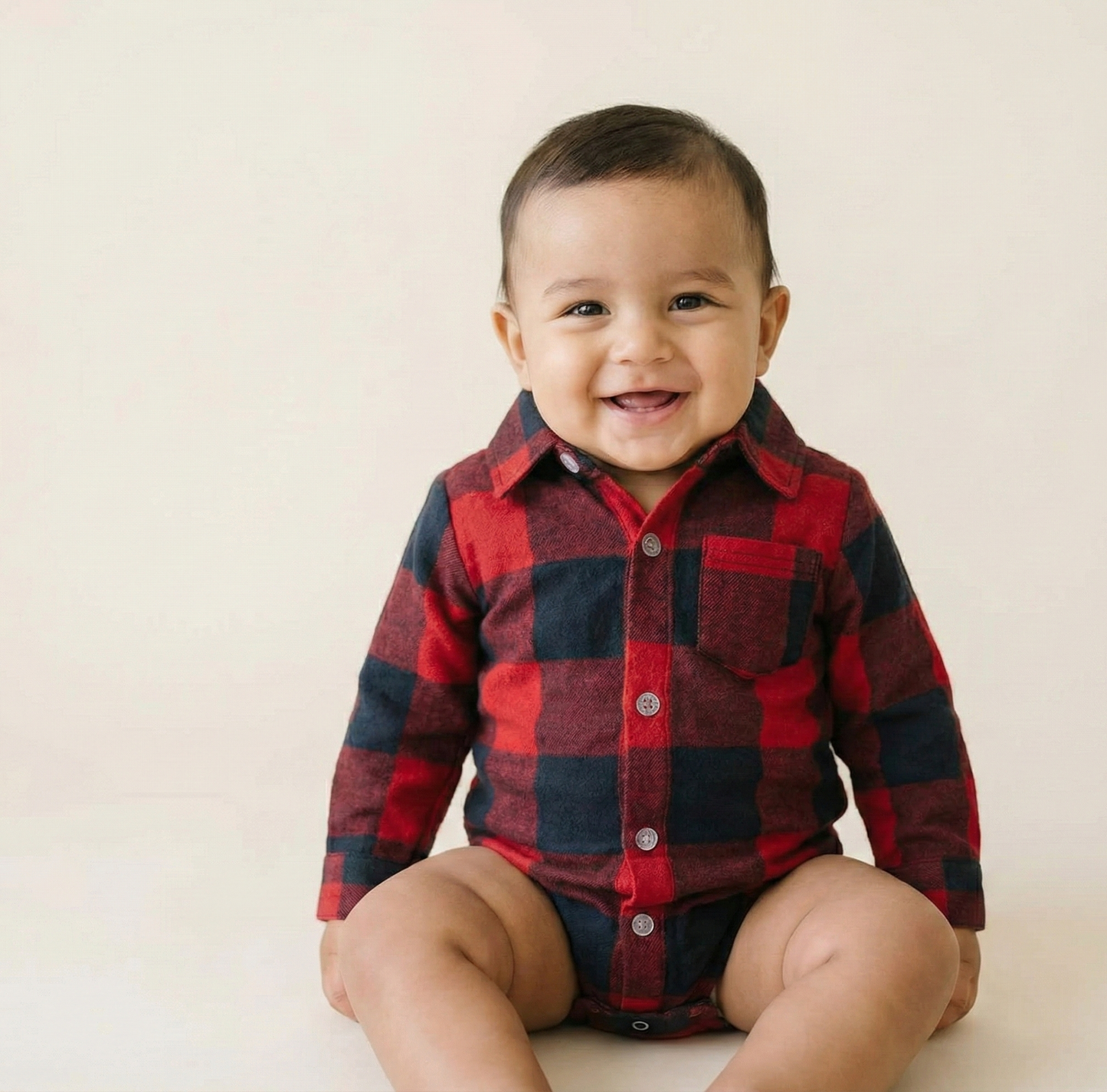 Pañalero rojo cuadros