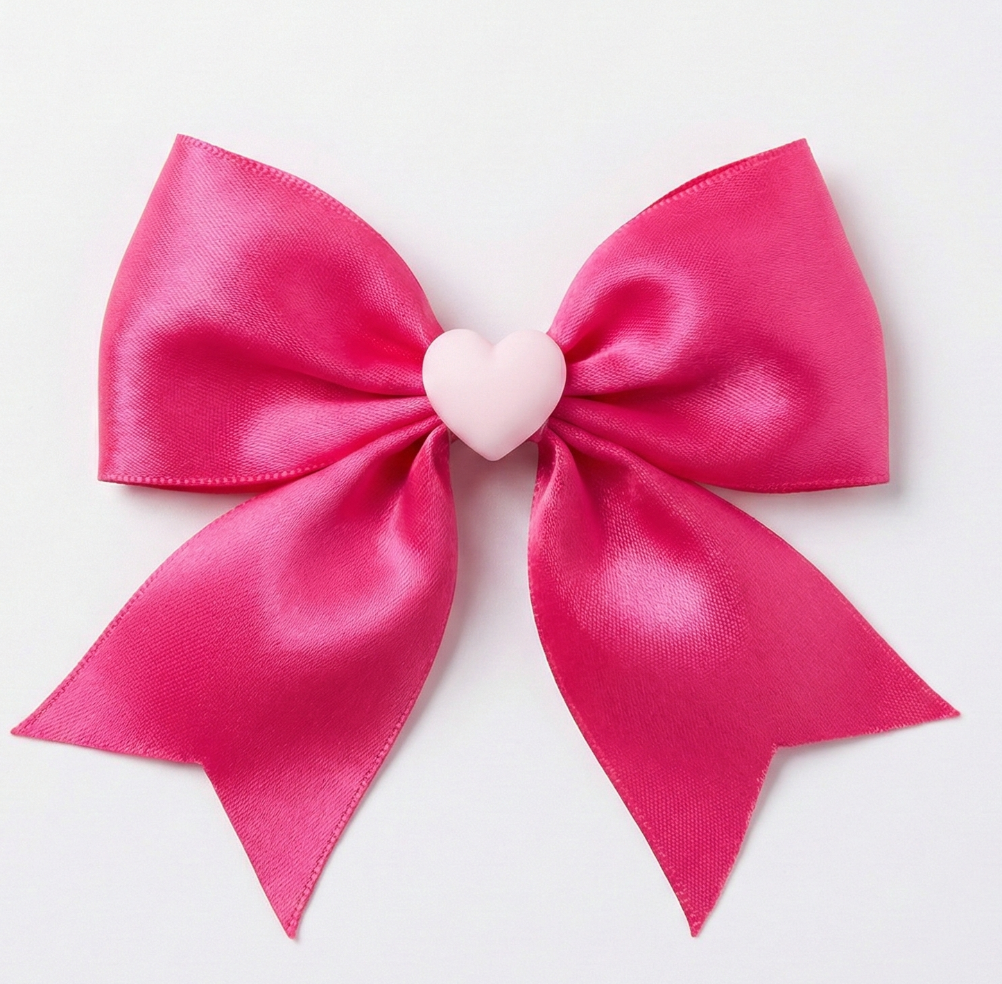 Moño Pink Love Satinado con Corazón 💖