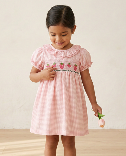 Vestido Dulce Fresa 100% Algodón