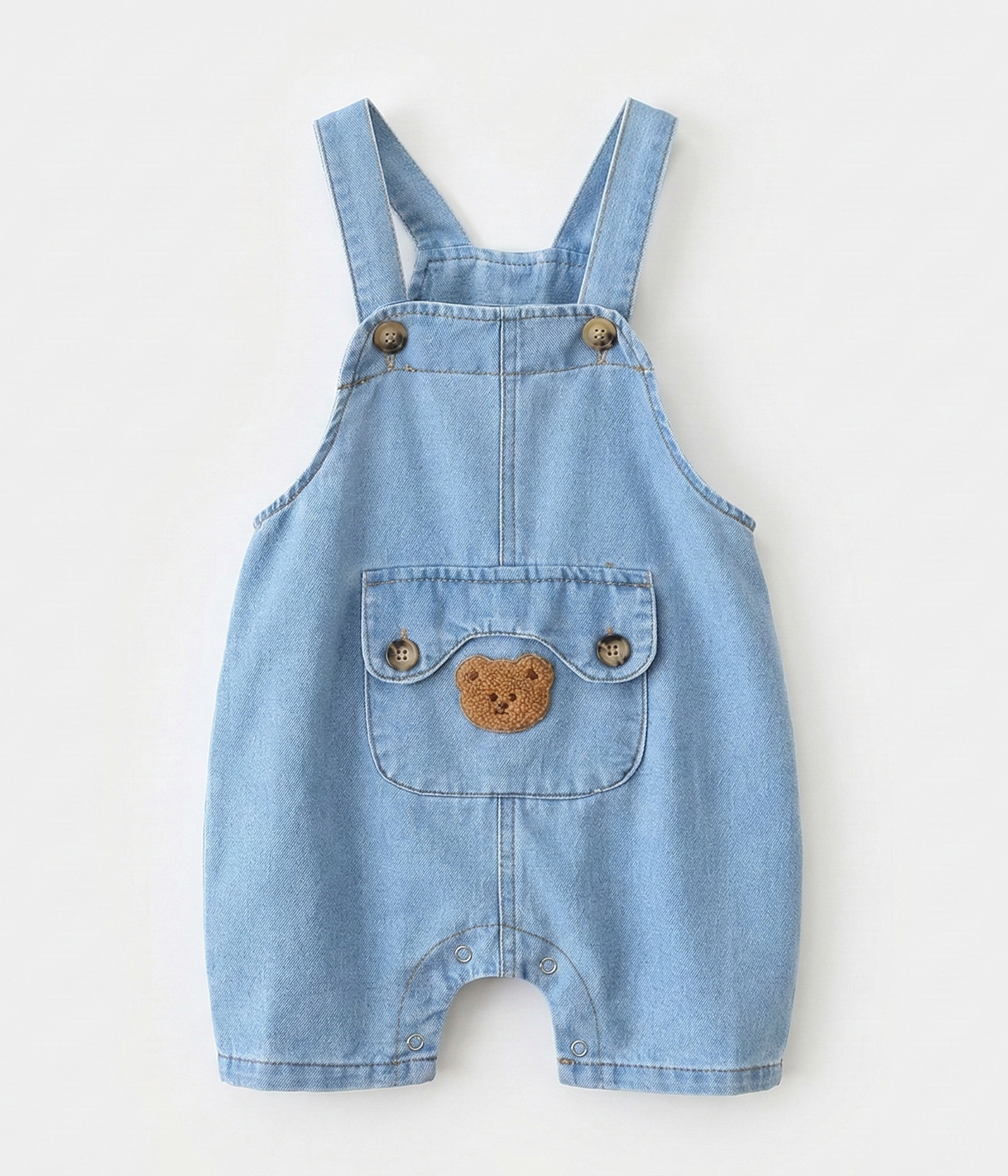 Overol de Algodón para Bebé con Osito