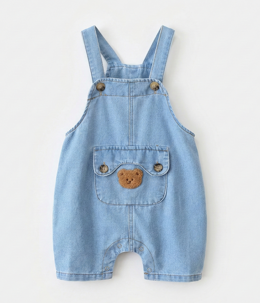 Overol de Algodón para Bebé con Osito