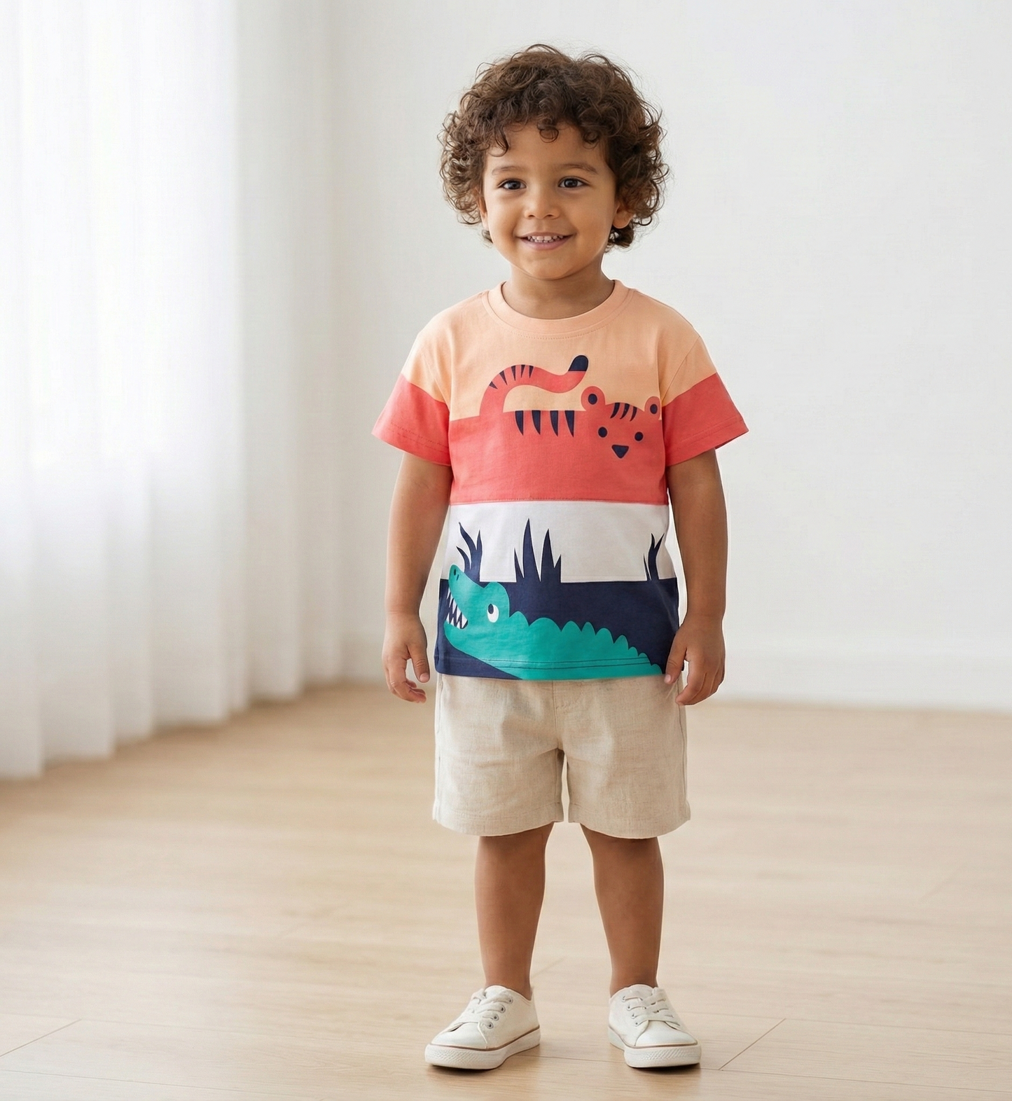 Playera animales de colores