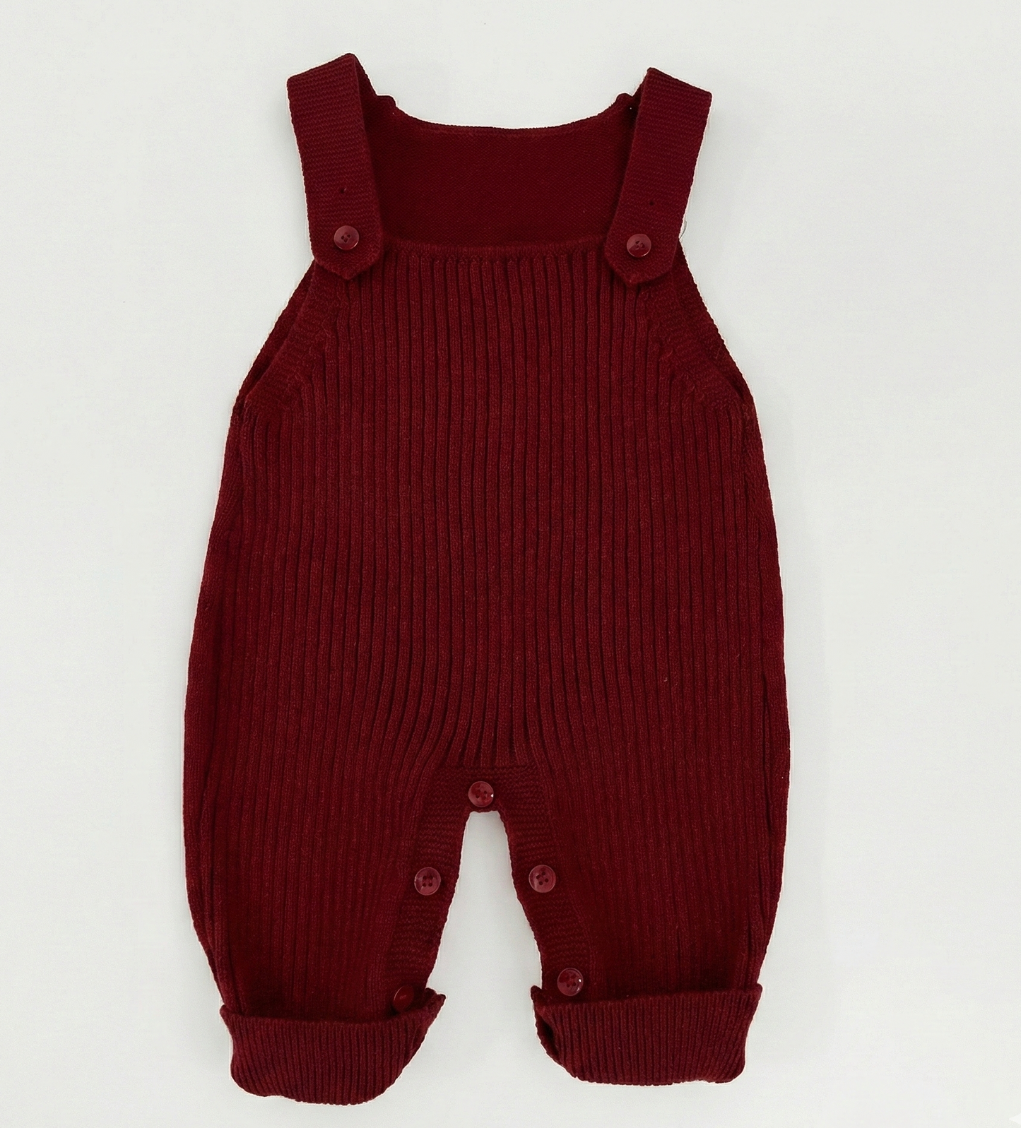 Overol rojo tejido