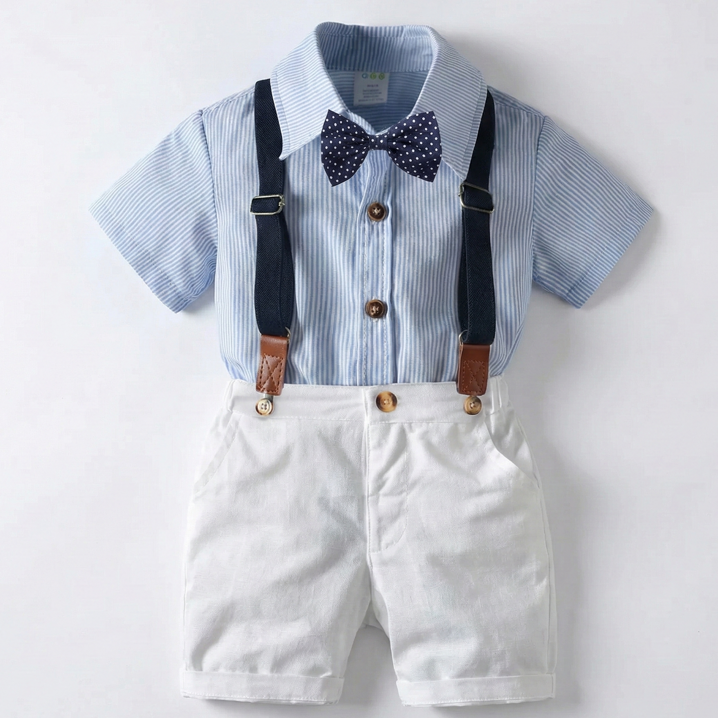 Conjunto tirantes short blanco