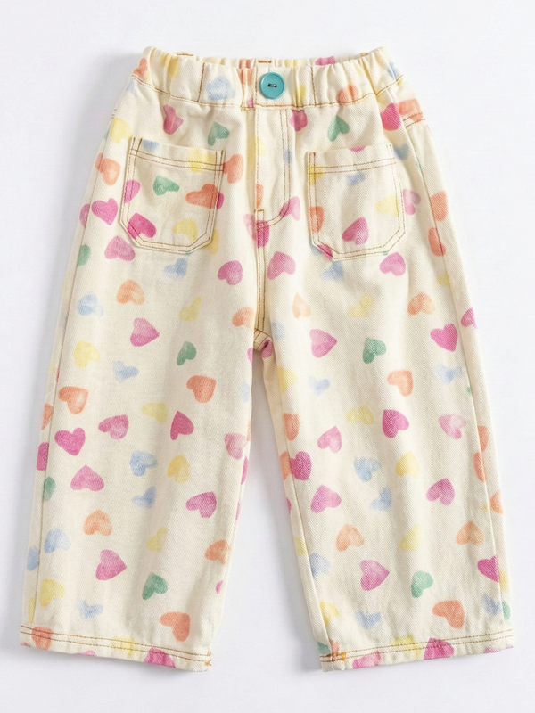 Pantalón de Mezclilla con Corazones